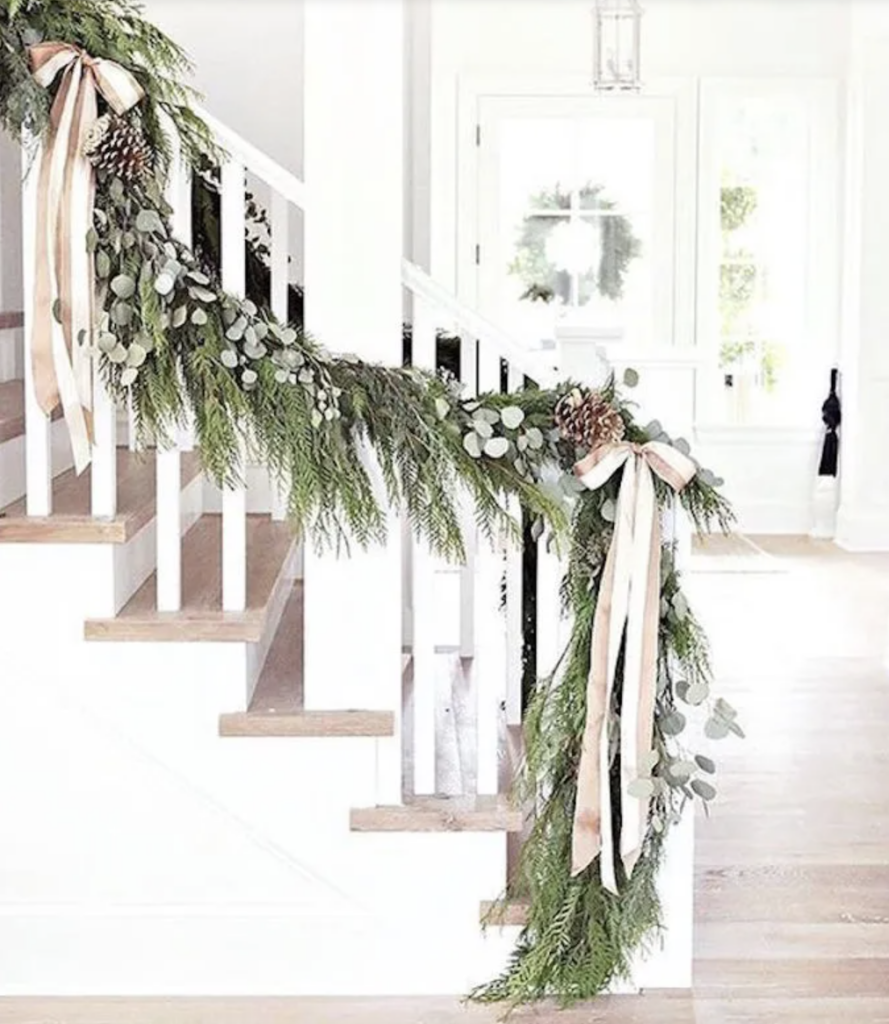 Garland on staircase